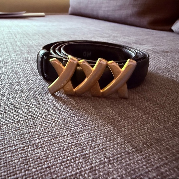 Vintage Black Leather Paloma Picasso Belt. - Picture 4 of 6